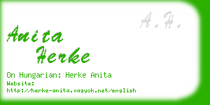 anita herke business card